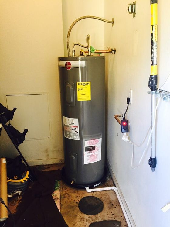 New 50 gallon electric water heater installed in Scottsdale