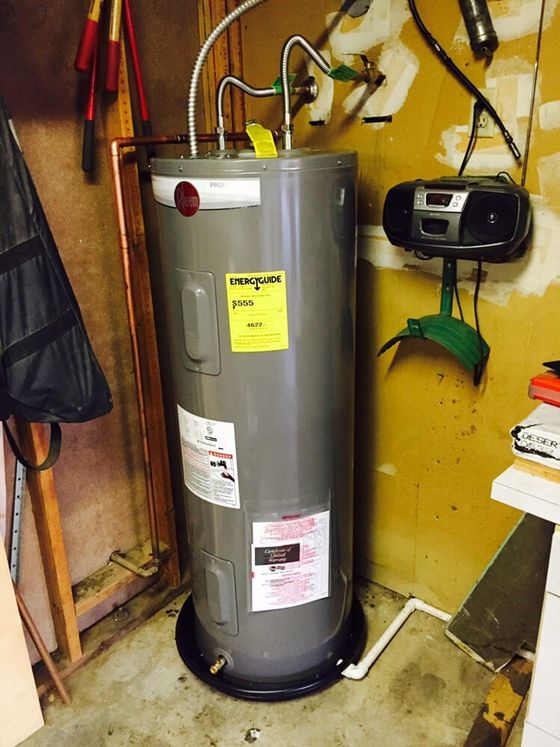 New 50 gallon electric water heater installed in Tempe